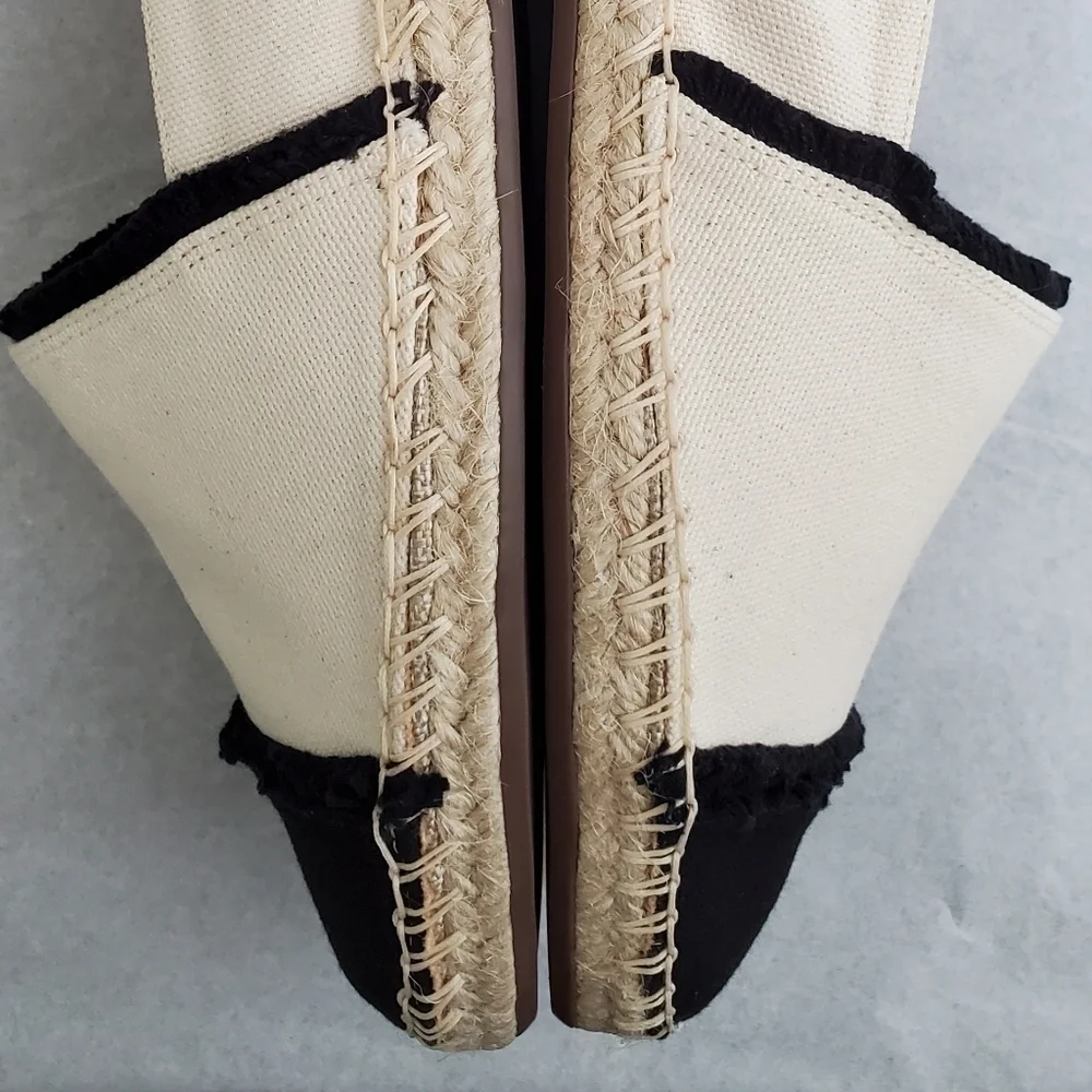 New Schutz Ohanna Printed Canvas Espadrilles Size 10